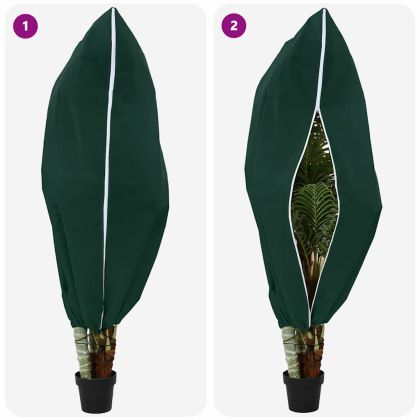 Покривала от флис за защита от студ за растения 5 pcs Зелен