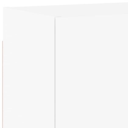 Стенен ТB шкаф, бял, 40,5x30x40 см, инженерно дърво