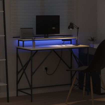 Бюро с рафт Сонома дъб 100 x 50 x 86,5 см Инженерно дърво