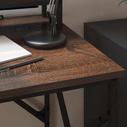 Бюро с рафт Кафяв дъб 100 x 50 x 86,5 см Инженерно дърво