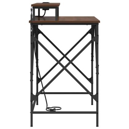 Бюро с рафт Кафяв дъб 100 x 50 x 86,5 см Инженерно дърво