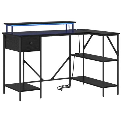 Бюро с чекмедже Черния дъб 120 х 79 х 86,5 см Инженерно дърво