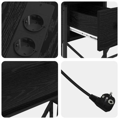 Бюро с чекмедже Черния дъб 120 х 79 х 86,5 см Инженерно дърво