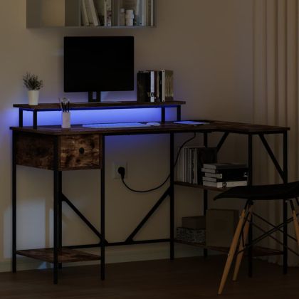 Бюро с чекмедже Димян дъб 120 х 79 х 86,5 см Инженерно дърво