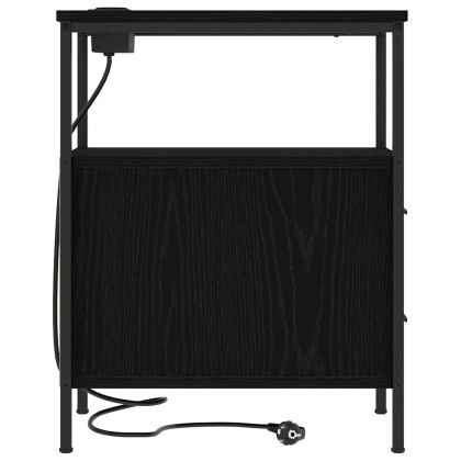 Нощен шкаф 2 pcs Черния дъб 30 x 48 x 61 см Инженерно дърво