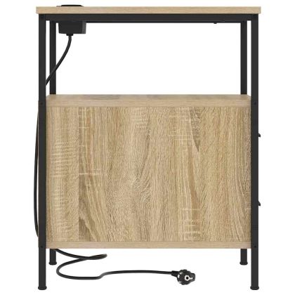 Нощен шкаф 2 pcs Сонома дъб 30 x 48 x 61 см Инженерно дърво
