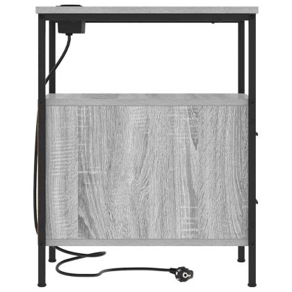 Нощен шкаф 2 pcs Сив Сонома 30 x 48 x 61 см Инженерно дърво