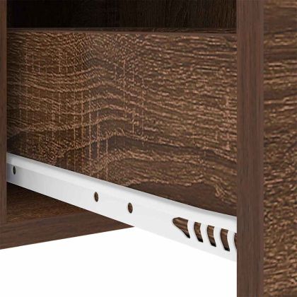 Нощен шкаф 2 pcs Кафяв дъб 30 x 48 x 61 см Инженерно дърво