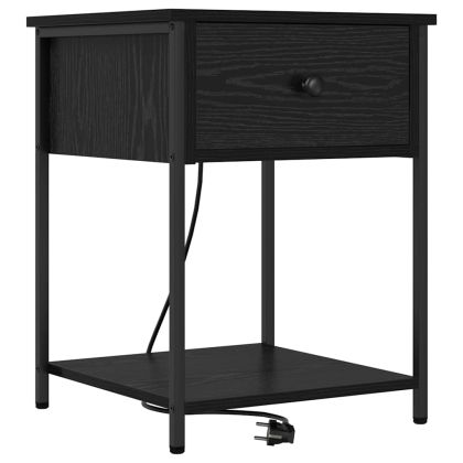 Нощен шкаф 2 pcs Черния дъб 42 x 41 x 56 см Инженерно дърво