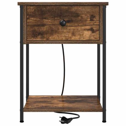 Нощен шкаф с чекмедже Димян дъб 42 x 41 x 56 см Инженерно дърво