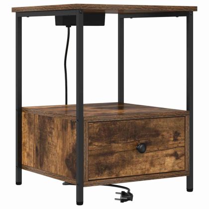 Нощен шкаф с чекмедже Димян дъб 42 x 41 x 56 см Инженерно дърво