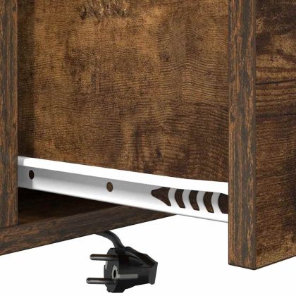 Нощен шкаф 2 pcs Димян дъб 42 x 41 x 56 см Инженерно дърво