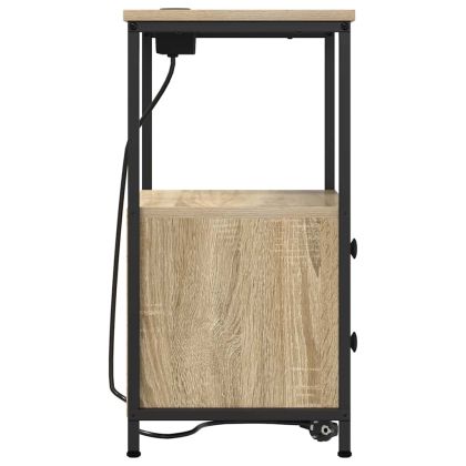 Нощен шкаф 2 pcs Сонома дъб 40 x 31 x 60 см Инженерно дърво