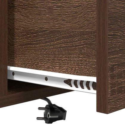 Нощен шкаф 2 pcs Кафяв дъб 40 x 31 x 60 см Инженерно дърво