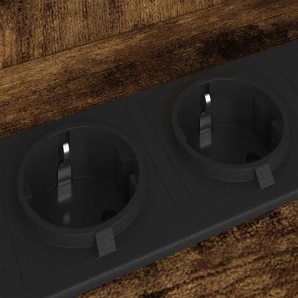 Нощен шкаф 2 pcs Димян дъб 38 x 31 x 61 см Инженерно дърво