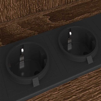 Нощен шкаф 2 pcs Кафяв дъб 38 x 31 x 61 см Инженерно дърво