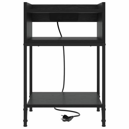 Нощен шкаф 2 pcs Черния дъб 40 x 40 x 61 см Инженерно дърво