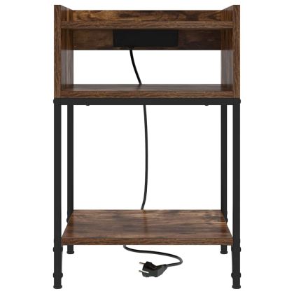 Нощен шкаф 2 pcs Димян дъб 40 x 40 x 61 см Инженерно дърво