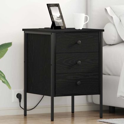 Нощен шкаф Черния дъб 42 x 41 x 61 см Инженерно дърво
