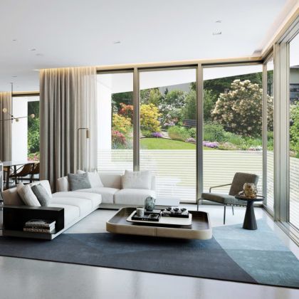 Фолио за прозорци, матирано, дизайн с ивици, 0,9x10 м, PVC