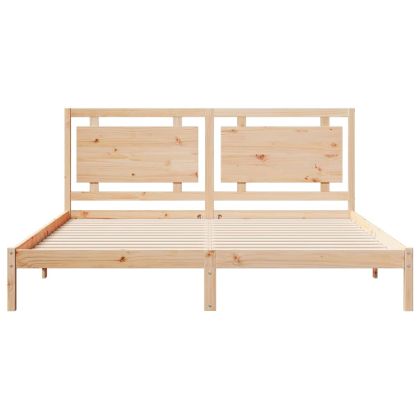 Рамка за легло без матрак, 200x210 см, масивна дървесина