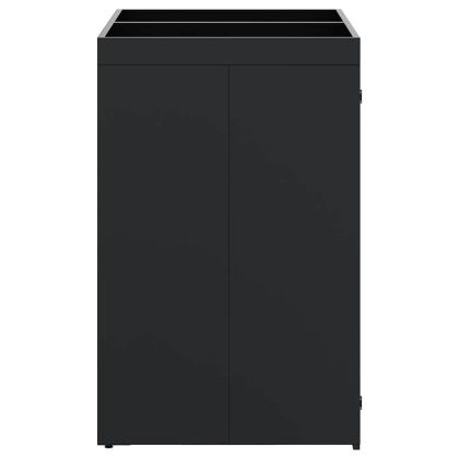 Контейнер за съхранение на 2 коша Черно 136 x 77,5 x 121,5 см