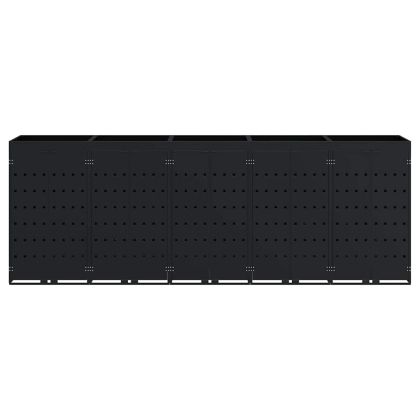 Контейнер за съхранение на 5 коша Черно 340 x 77,5 x 121,5 см