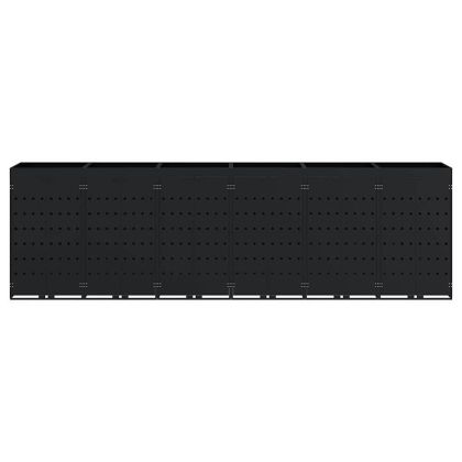 Контейнер за съхранение на 6 коша Черно 408 x 77,5 x 121,5 см