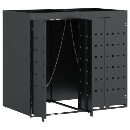 Контейнер за съхранение на 2 коша Антрацит