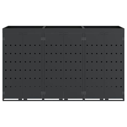 Контейнер за съхранение на 3 коша Антрацит