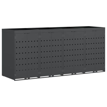 Контейнер за съхранение на 4 коша Антрацит