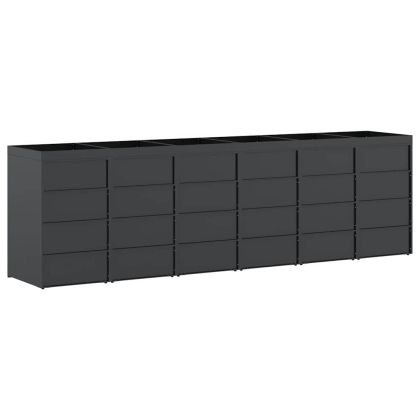 Контейнер за съхранение на 6 коша Антрацит