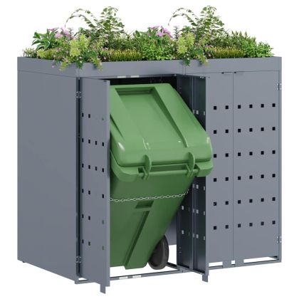 Контейнер за съхранение на 2 коша Светлосиво