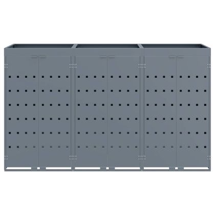 Контейнер за съхранение на 3 коша Светлосиво