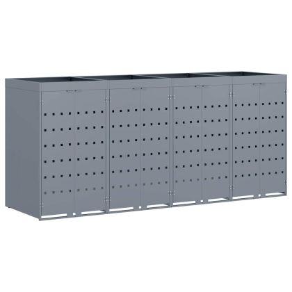 Контейнер за съхранение на 4 коша Светлосиво