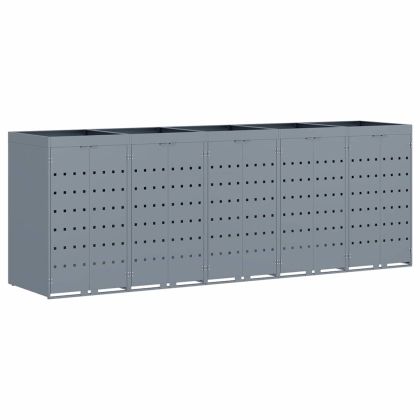 Контейнер за съхранение на 5 коша Светлосиво