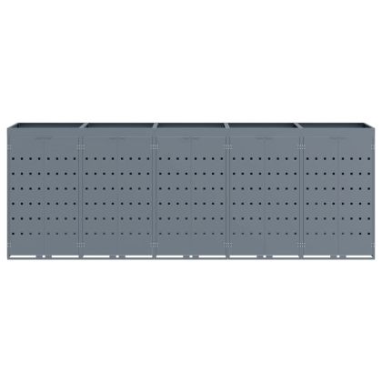 Контейнер за съхранение на 5 коша Светлосиво