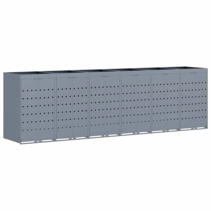 Контейнер за съхранение на 6 коша Светлосиво