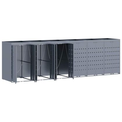 Контейнер за съхранение на 6 коша Светлосиво