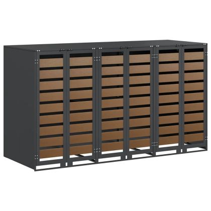 Контейнер за съхранение на 3 коша Антрацит