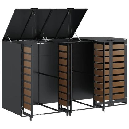 Контейнер за съхранение на 3 коша Антрацит