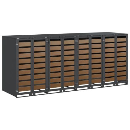 Контейнер за съхранение на 3 коша Антрацит