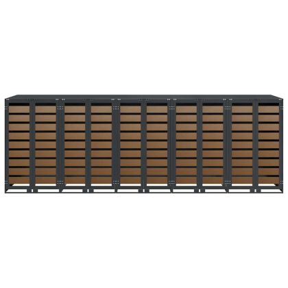 Контейнер за съхранение на 3 коша Антрацит