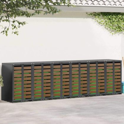 Контейнер за съхранение на 3 коша Антрацит