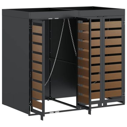 Контейнер за съхранение на 3 коша 340 x 77.5 x 115.5 см Стомана