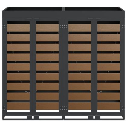 Контейнер за съхранение на 3 коша 340 x 77.5 x 115.5 см Стомана