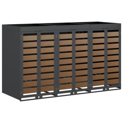 Контейнер за съхранение на 3 коша Антрацит