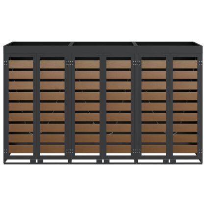 Контейнер за съхранение на 3 коша Антрацит