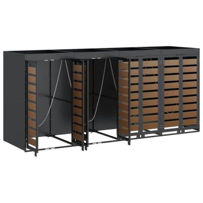 Контейнер за съхранение на 3 коша Антрацит