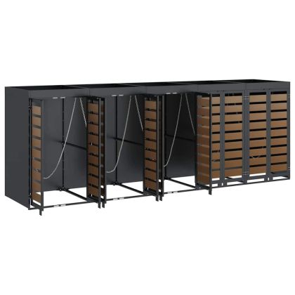 Контейнер за съхранение на 3 коша Антрацит